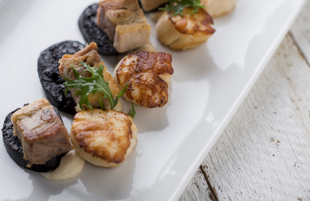 Pan seared scallops meal